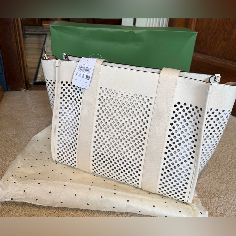 Kate Spade Kip Perforated Large Leather Tote - Picture 2 of 9